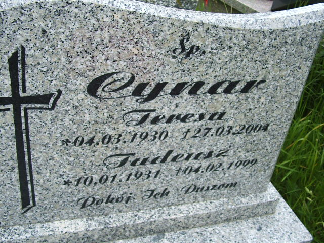 Tadeusz Cynar 1931 Szczawno Zdrój - Grobonet - Wyszukiwarka osób pochowanych