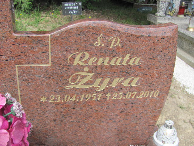 Renata Żyra 1951 Szczawno Zdrój - Grobonet - Wyszukiwarka osób pochowanych