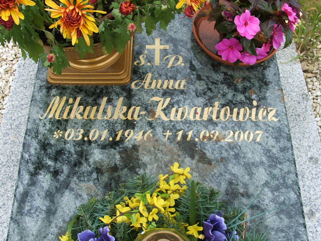 Anna Mikulska Kwartowicz 1946 Szczawno Zdrój - Grobonet - Wyszukiwarka osób pochowanych