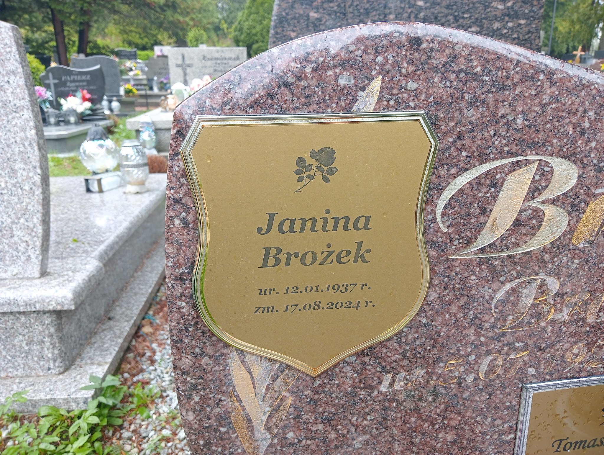 Janina Brożek 1937 Szczawno Zdrój - Grobonet - Wyszukiwarka osób pochowanych