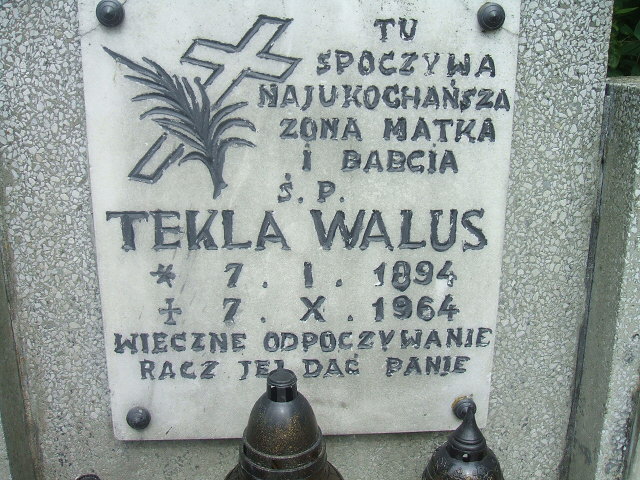 Tekla Walus 1894 Szczawno Zdrój - Grobonet - Wyszukiwarka osób pochowanych