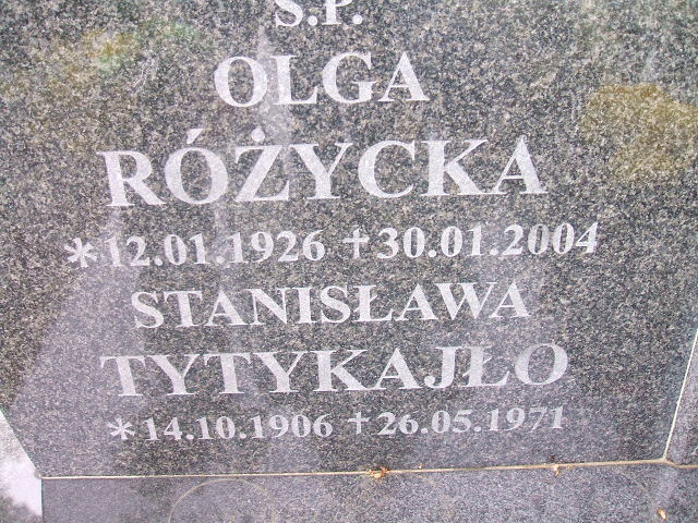 Olga Różycka 1926 Szczawno Zdrój - Grobonet - Wyszukiwarka osób pochowanych