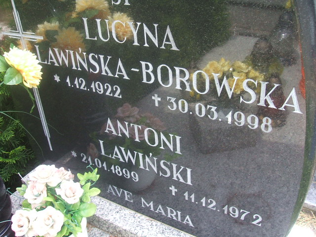Lucyna Lawińska Borowska 1922 Szczawno Zdrój - Grobonet - Wyszukiwarka osób pochowanych