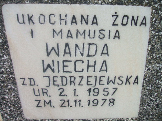 Wanda Wiecha 1957 Szczawno Zdrój - Grobonet - Wyszukiwarka osób pochowanych