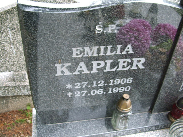 Emilia Kapler 1906 Szczawno Zdrój - Grobonet - Wyszukiwarka osób pochowanych