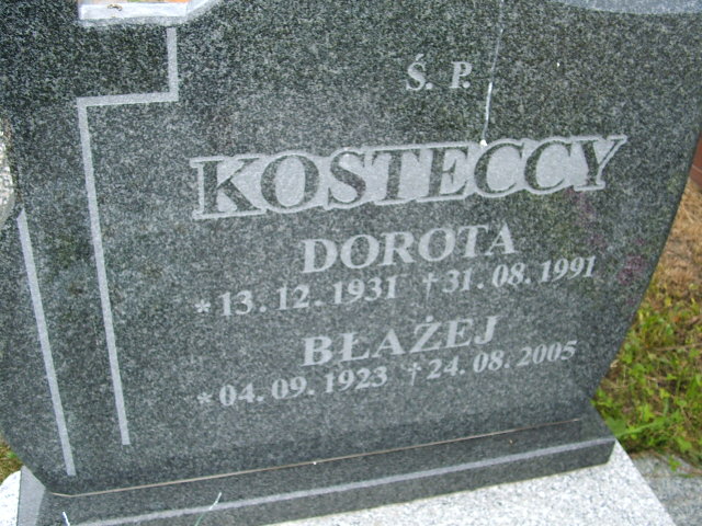 Dorota Kostecka 1931 Szczawno Zdrój - Grobonet - Wyszukiwarka osób pochowanych