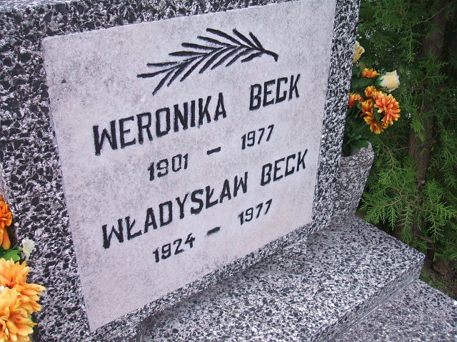 Weronika Beck 1901 Szczawno Zdrój - Grobonet - Wyszukiwarka osób pochowanych