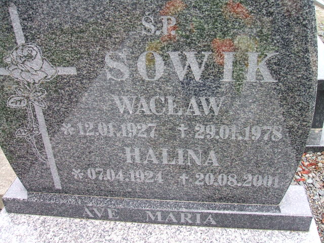 Wacław Sowik 1927 Szczawno Zdrój - Grobonet - Wyszukiwarka osób pochowanych