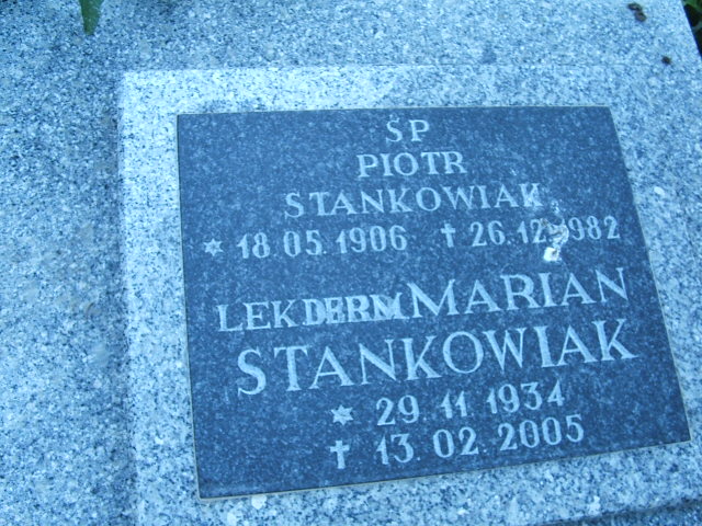 Piotr Stankowiak 1906 Szczawno Zdrój - Grobonet - Wyszukiwarka osób pochowanych