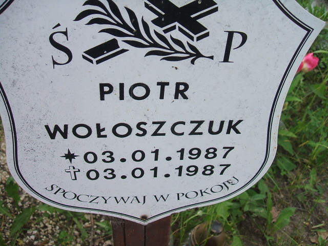 Piotr Wołoszczuk 1987 Szczawno Zdrój - Grobonet - Wyszukiwarka osób pochowanych