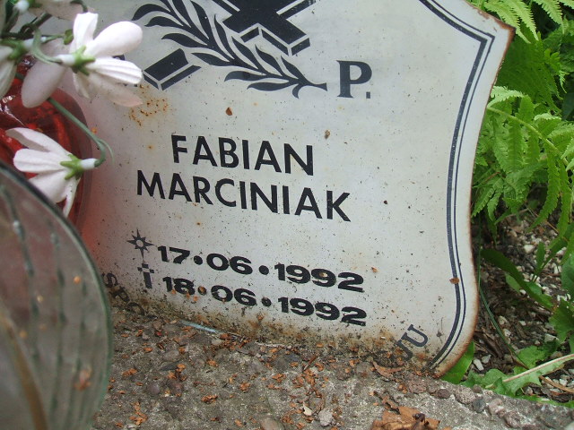 Fabian Marciniak 1992 Szczawno Zdrój - Grobonet - Wyszukiwarka osób pochowanych