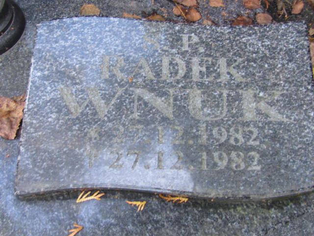 Radosław Wnuk 1982 Szczawno Zdrój - Grobonet - Wyszukiwarka osób pochowanych