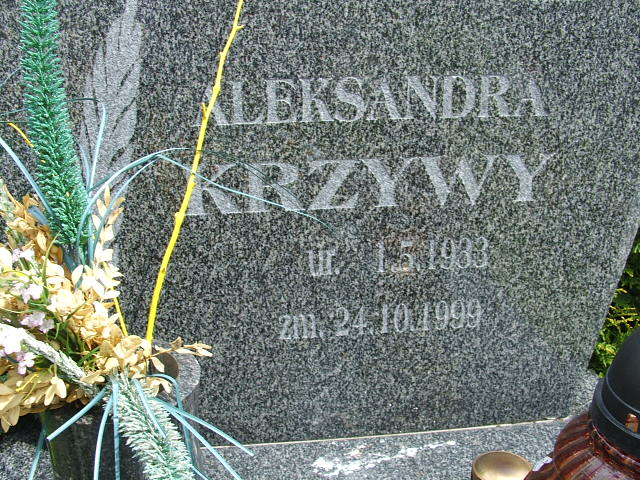 Aleksandra Krzywy 1933 Szczawno Zdrój - Grobonet - Wyszukiwarka osób pochowanych