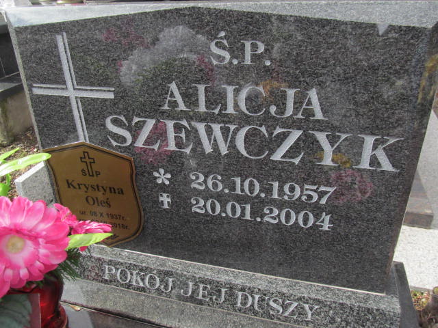 Alicja Małgorzata Szewczyk 1957 Szczawno Zdrój - Grobonet - Wyszukiwarka osób pochowanych