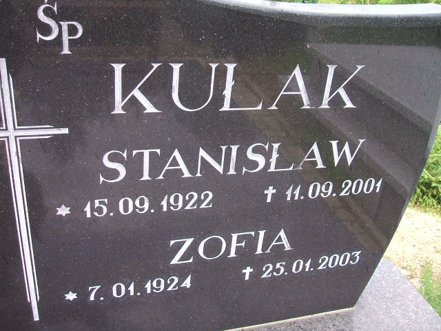 Zofia Kułak 1924 Szczawno Zdrój - Grobonet - Wyszukiwarka osób pochowanych